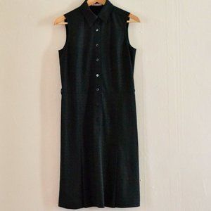 Power Plant Sleeveless Black, Kick-pleated, Knee Length Dress